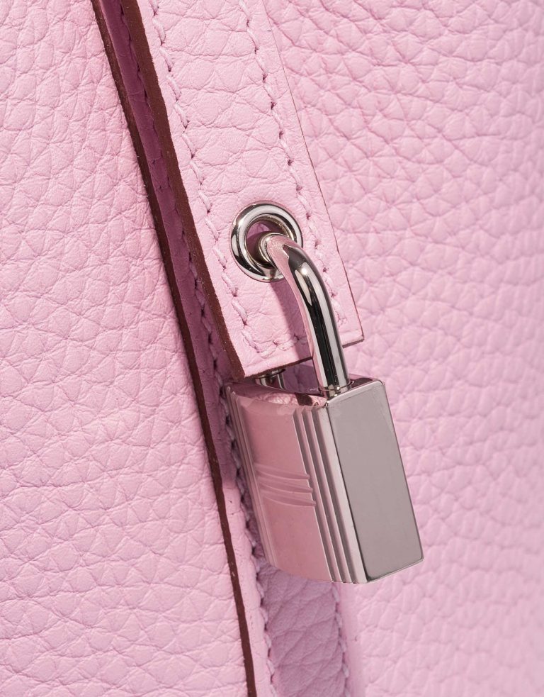 Pre-owned Hermès bag Picotin 18 Clemence Mauve Sylvestre Rose Closing System | Sell your designer bag on Saclab.com