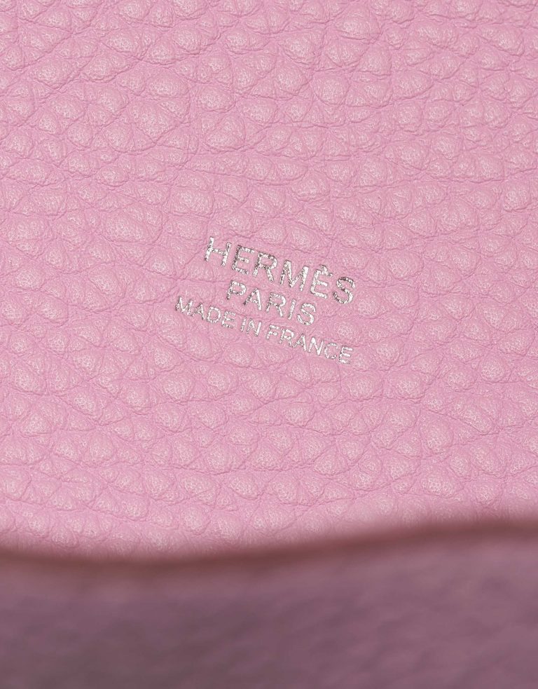 Pre-owned Hermès bag Picotin 18 Clemence Mauve Sylvestre Rose Logo | Sell your designer bag on Saclab.com