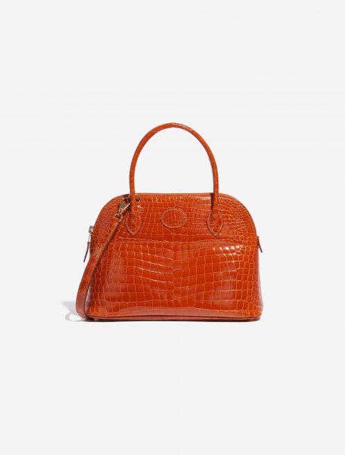 Pre-owned Hermès bag Bolide 27 Porosus Crocodile Orange H Orange Front | Sell your designer bag on Saclab.com