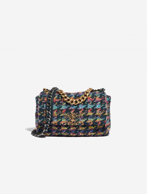 Pre-owned Chanel bag 19 Flap Bag Tweed Multicolour Multicolour Front | Sell your designer bag on Saclab.com