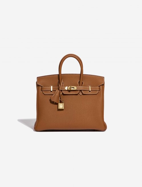Sac Hermès d'occasion Birkin 25 Togo Gold Brown Front | Vendez votre sac de créateur sur Saclab.com