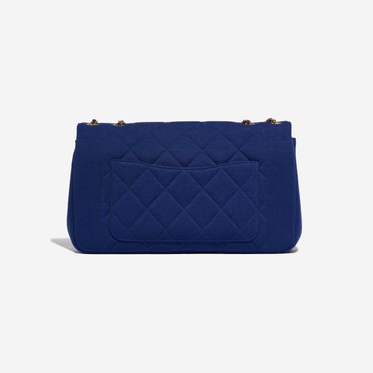 Pre-owned Chanel bag Diana Medium Cotton Blue Blue Back | Sell your designer bag on Saclab.com