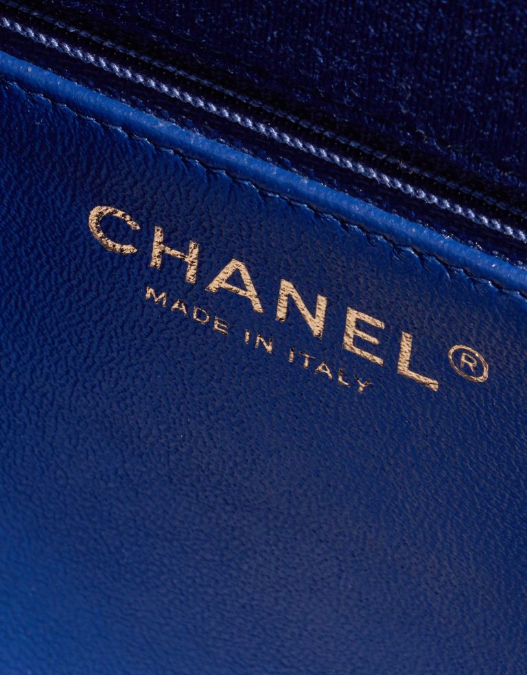 Pre-owned Chanel bag Diana Medium Cotton Blue Blue Logo | Sell your designer bag on Saclab.com