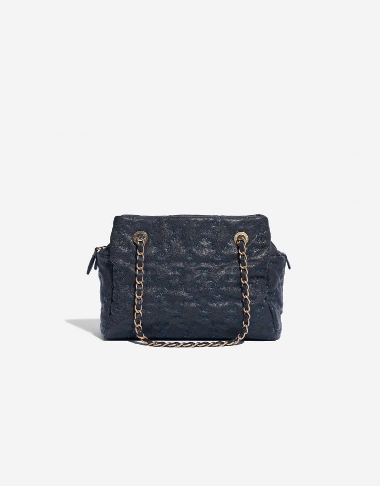 Pre-owned Chanel bag Shopping Tote PST Caviar Dark Blue Dark blue Front | Sell your designer bag on Saclab.com