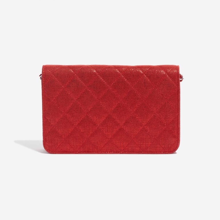 Pre-owned Chanel bag Timeless WOC Cotton Red Glittery Red Back | Sell your designer bag on Saclab.com