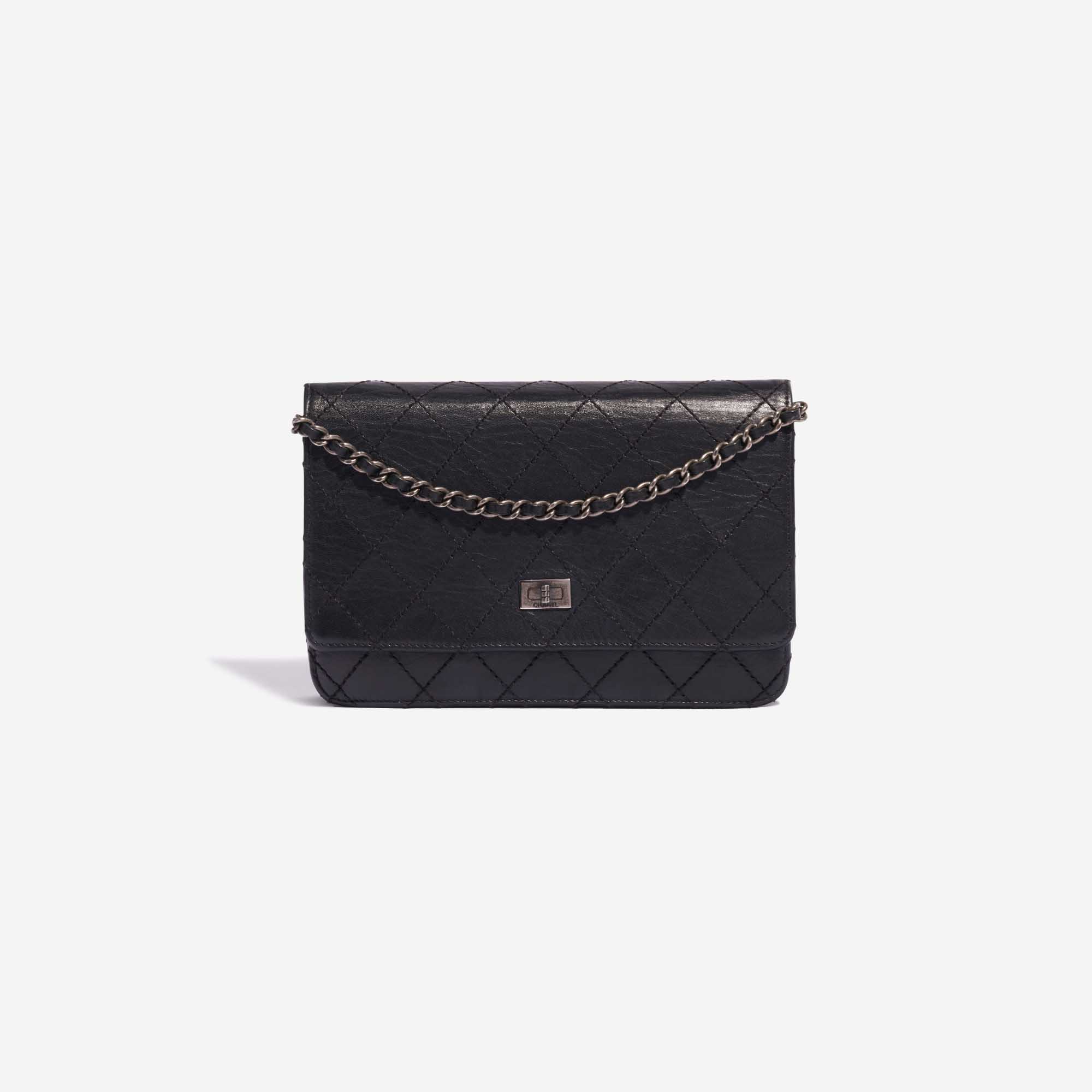 Pre-owned Chanel bag Reissue WOC Lamb Black Black Front | Sell your designer bag on Saclab.com