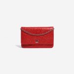 Chanel WOC Lamb Camellia Red Red Front | Sell your designer bag on Saclab.com
