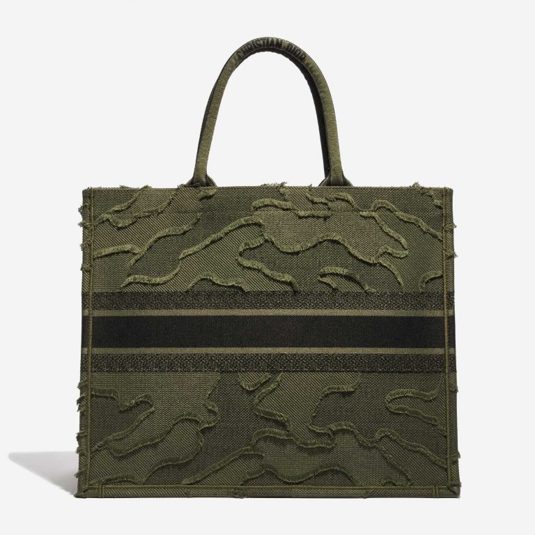 Sac Dior d'occasion Book Tote Large Camouflage Broderie Canvas Green Green Back | Vendez votre sac de créateur sur Saclab.com