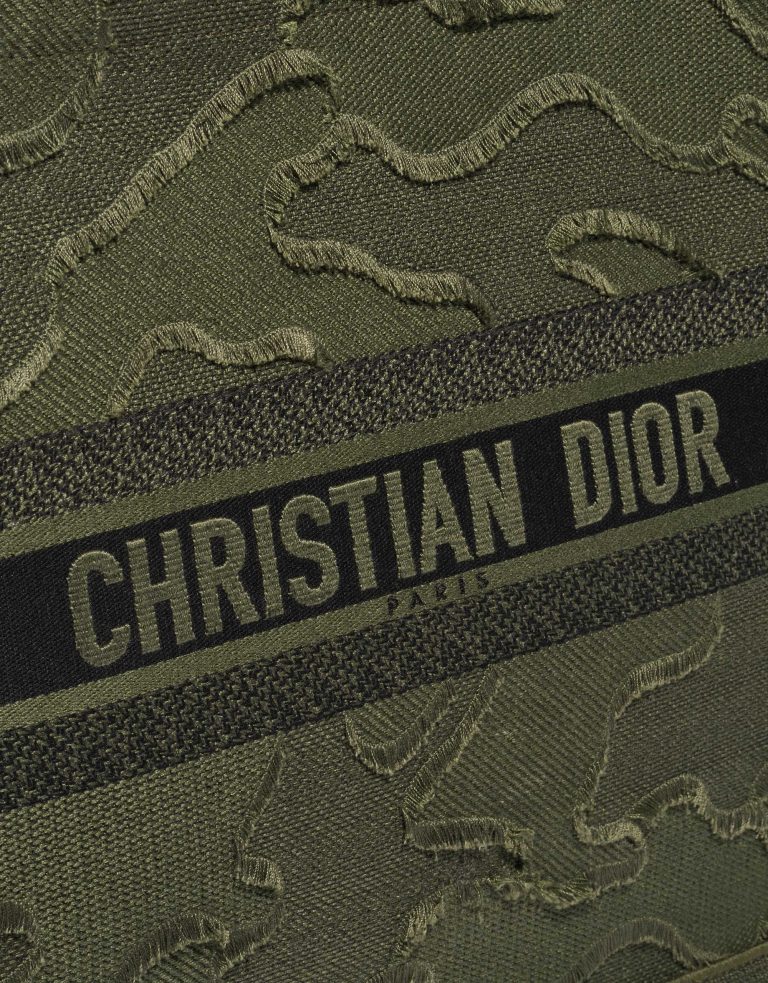 Pre-owned Dior bag Book Tote Large Camouflage Embroidery Canvas Green Green Front | Sell your designer bag on Saclab.com