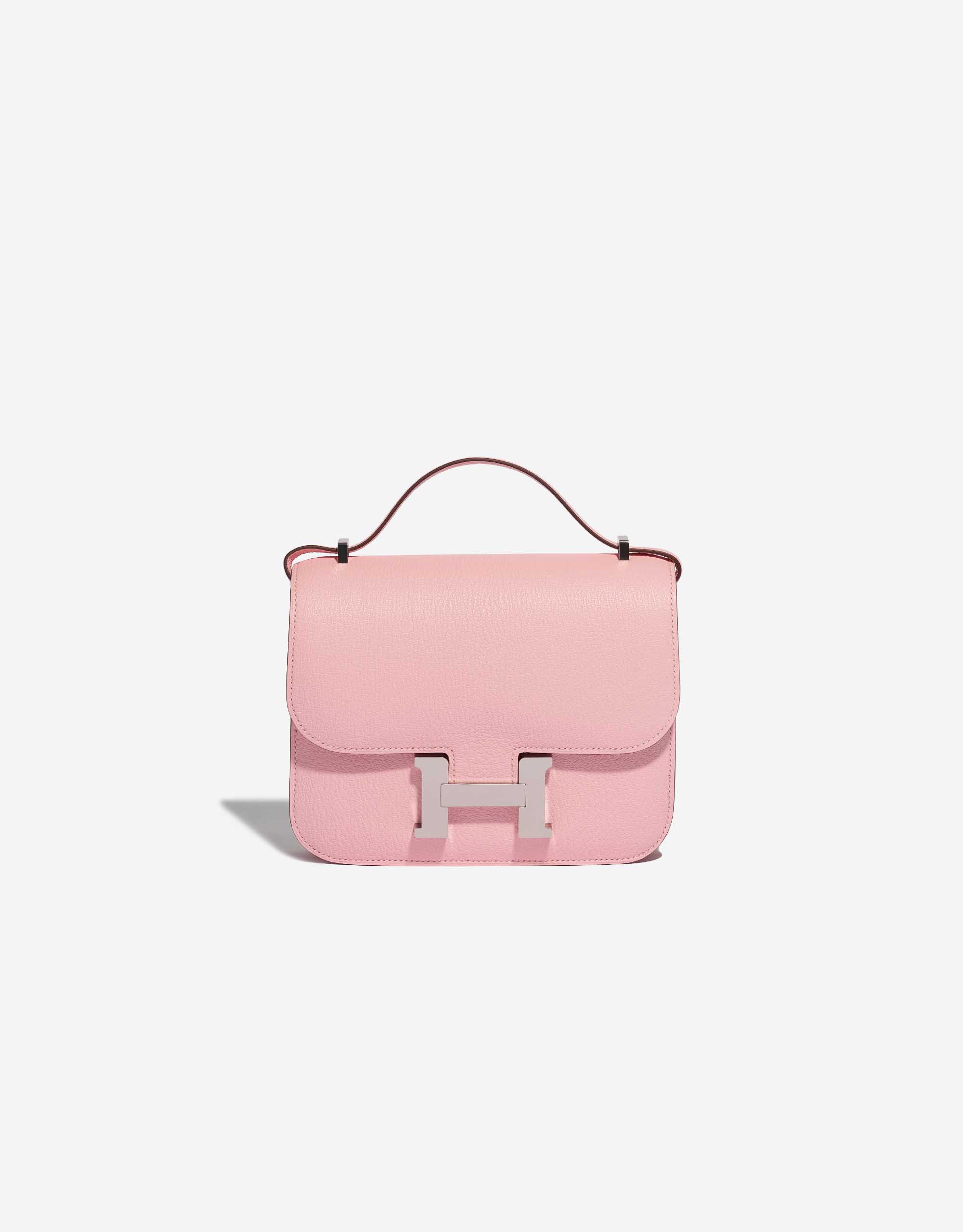 Hermes Pink Chevre De Coromandel Leather Mini Constance III Shoulder Bag  Hermes
