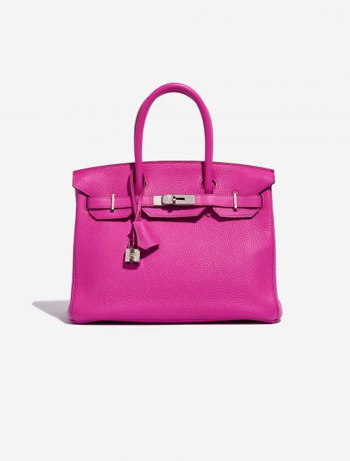 Pre-owned Hermès bag Birkin 30 Clemence Magnolia Pink Front | Sell your designer bag on Saclab.com