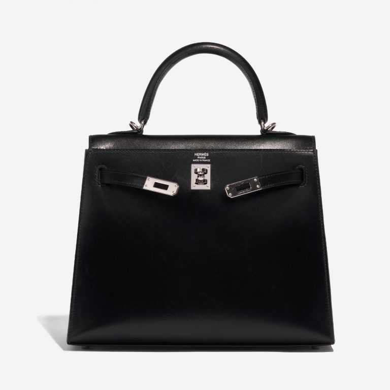 Pre-owned Hermès bag Kelly 25 Box Black Black Front Open | Sell your designer bag on Saclab.com