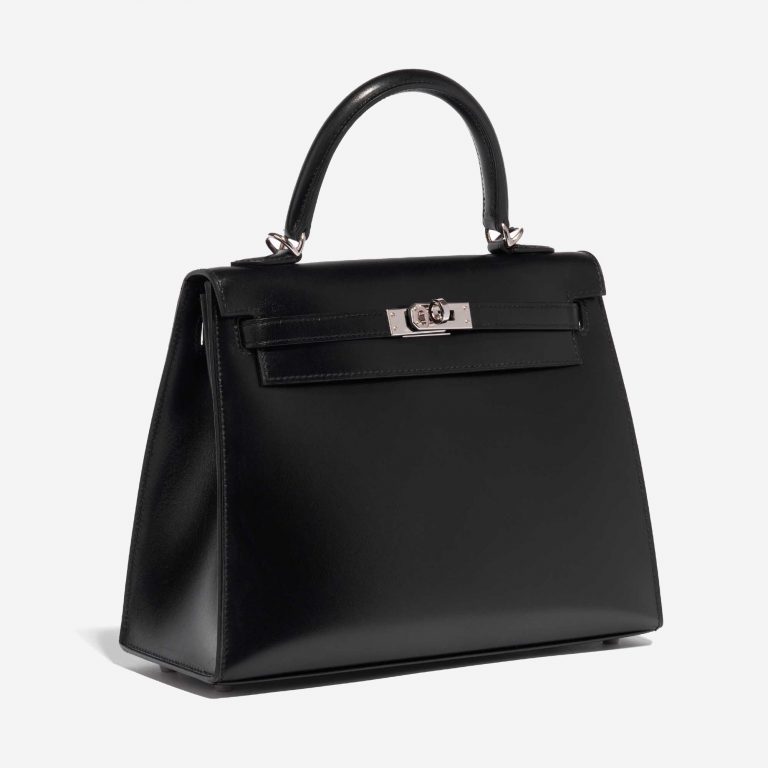 Pre-owned Hermès bag Kelly 25 Box Black Black Side Front | Sell your designer bag on Saclab.com