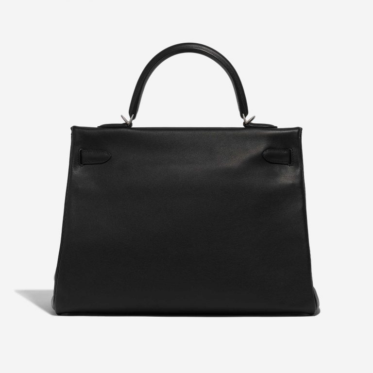 Pre-owned Hermès bag Kelly 35 HSS Swift Black / Gris Mouette Black Back | Sell your designer bag on Saclab.com