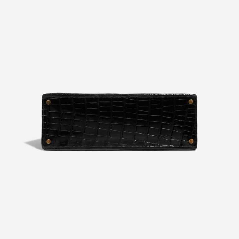 Pre-owned Hermès bag Kelly 32 Porosus Crocodile Black Black Bottom | Sell your designer bag on Saclab.com