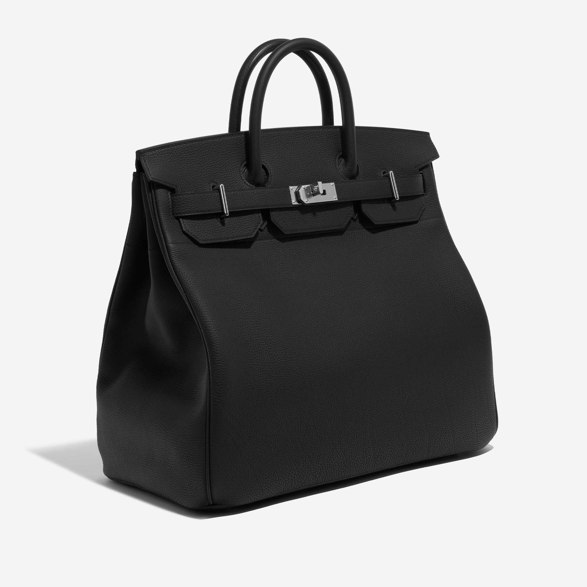 Hermes Haut A Courroies 40 Cargo Bag AA Ecru-Noir/Noir For Sale at 1stDibs