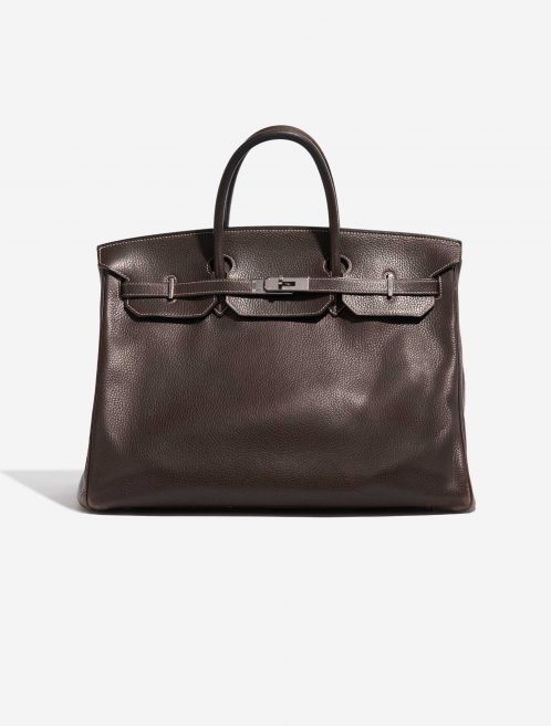 Pre-owned Hermès bag Birkin 40 Clemence Café Brown Front | Sell your designer bag on Saclab.com