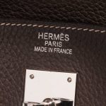 Pre-owned Hermès bag Birkin 40 Clemence Café Brown Logo | Sell your designer bag on Saclab.com
