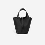 Hermès Picotin 18 Clemence So Black Black Front | Sell your designer bag on Saclab.com