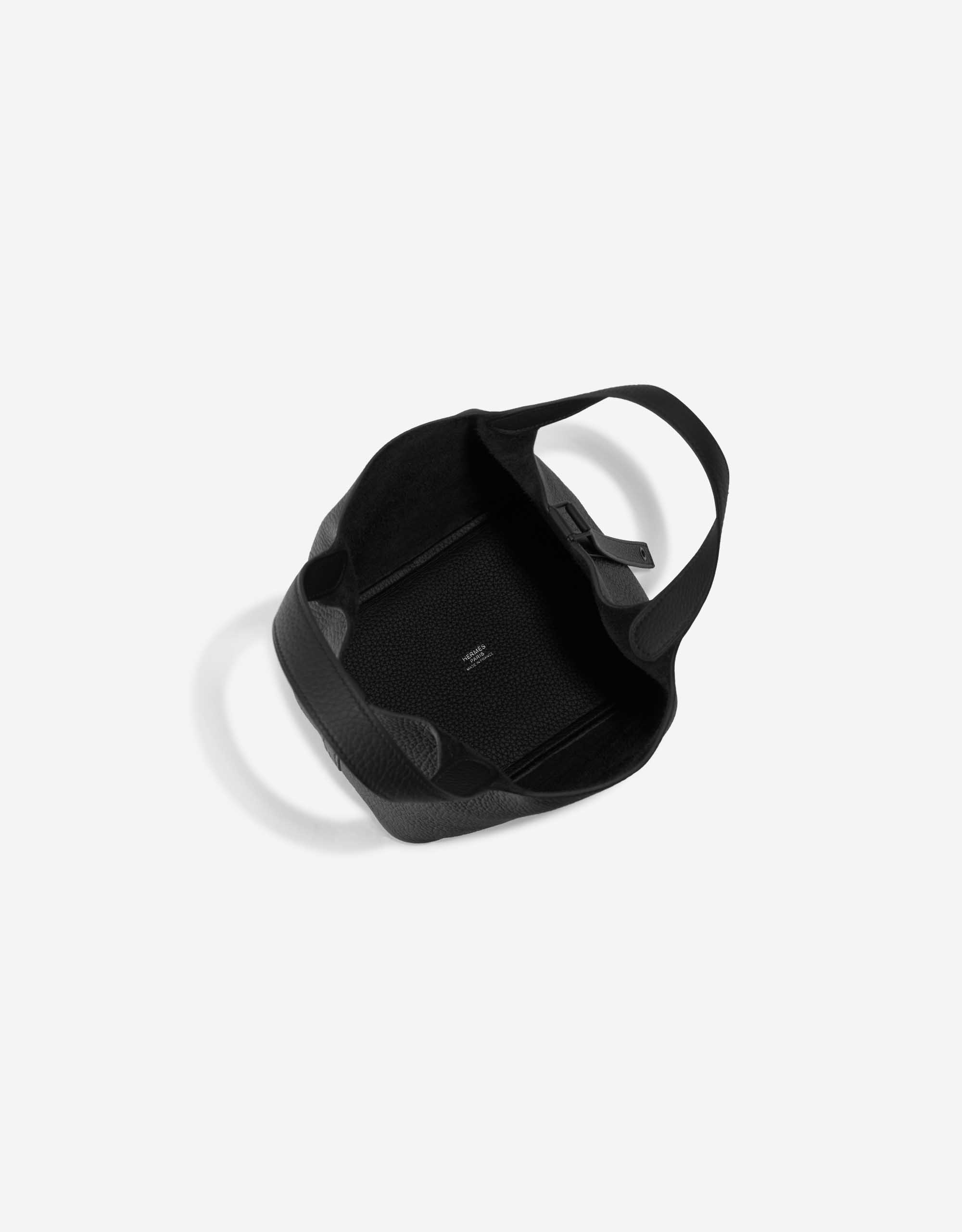 Pre-owned Hermès bag Picotin 18 Clemence So Black Black Inside | Sell your designer bag on Saclab.com