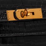 Hermès Kelly 32 Porosus Crocodile Black Black Closing System | Sell your designer bag on Saclab.com