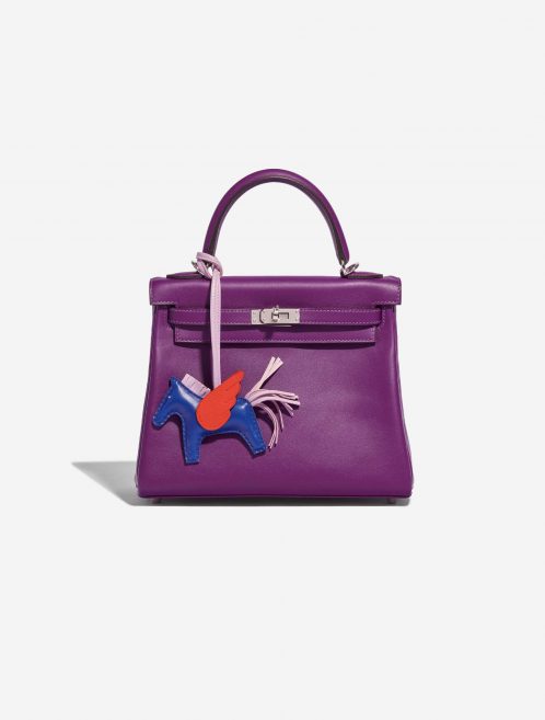 Pre-owned Hermès bag Rodeo Pegasus PM Swift Blue France / Capucine / Mauve Sylvestre Blue Front | Sell your designer bag on Saclab.com