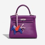 Pre-owned Hermès bag Rodeo Pegasus PM Swift Blue France / Capucine / Mauve Sylvestre Blue Front | Sell your designer bag on Saclab.com