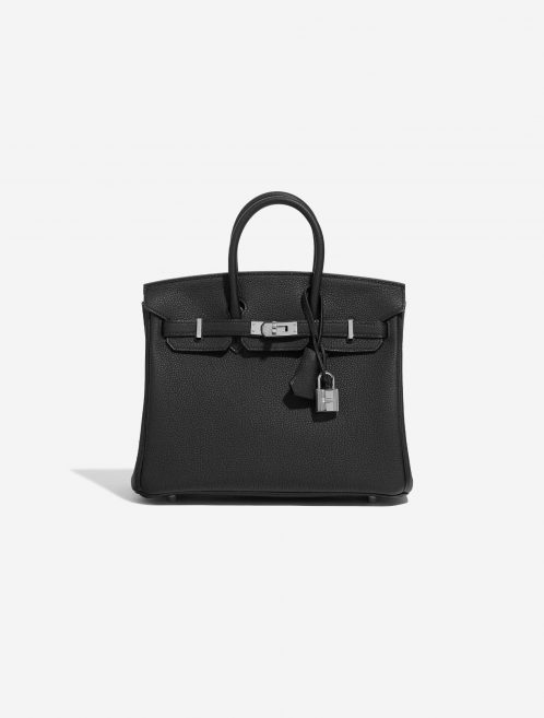 Pre-owned Hermès bag Birkin 25 Togo Black Black Front | Sell your designer bag on Saclab.com
