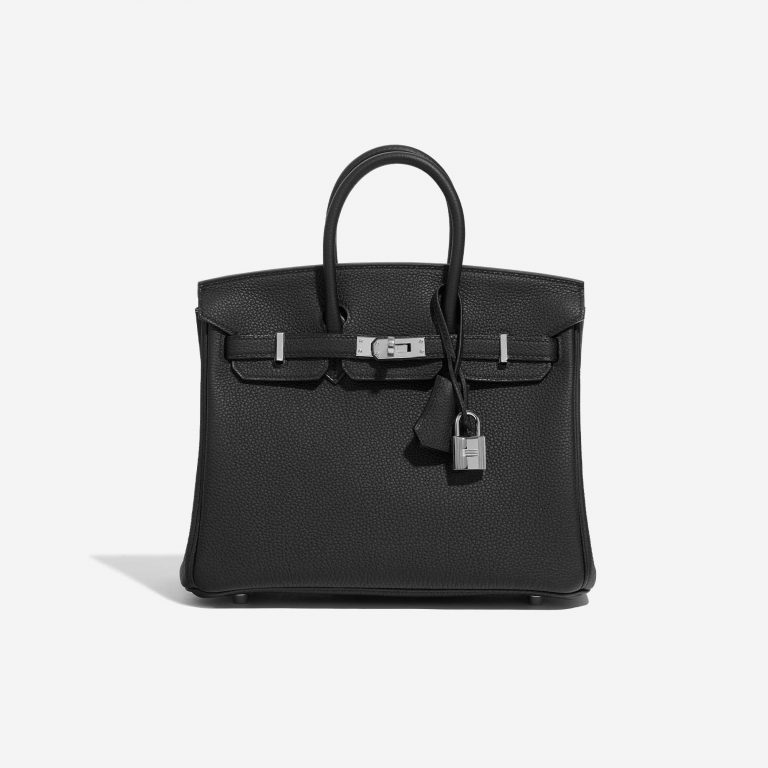 Pre-owned Hermès bag Birkin 25 Togo Black Black Front | Sell your designer bag on Saclab.com