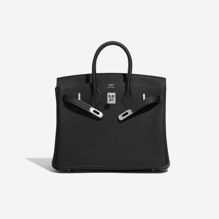 Pre-owned Hermès bag Birkin 25 Togo Black Black Front Open | Sell your designer bag on Saclab.com