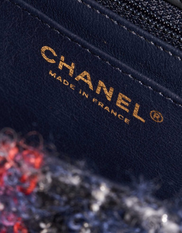 Pre-owned Chanel bag Timeless Medium Tweed Multicolour Black, Blue, Multicolour, Red Logo | Sell your designer bag on Saclab.com