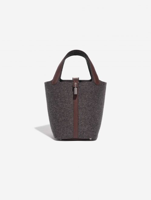 Sac d'occasion Hermès Picotin 18 Felt / Swift Gris Moyen / Havane Brown, Grey Front | Vendez votre sac de créateur sur Saclab.com