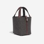 Hermès Picotin 18 Felt / Swift Gris Moyen / Havane Brown, Grey Side Front | Sell your designer bag on Saclab.com