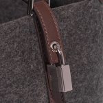Pre-owned Hermès bag Picotin 18 Felt / Swift Gris Moyen / Havane Brown, Grey Closing System | Sell your designer bag on Saclab.com