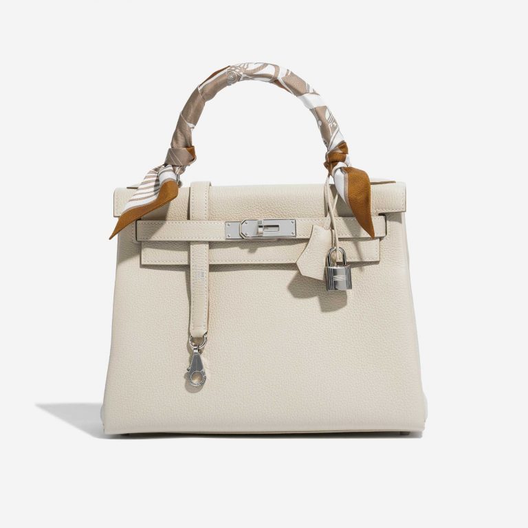 Pre-owned Hermès bag Kelly 28 Togo Craie Beige Front | Sell your designer bag on Saclab.com