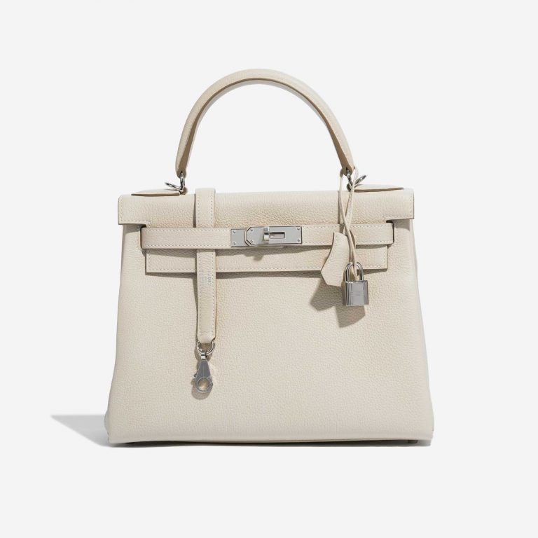 Pre-owned Hermès bag Kelly 28 Togo Craie Beige Front | Sell your designer bag on Saclab.com