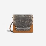 Hermès Roulis Mini Lizard Ombre Caramel Brown Front | Sell your designer bag on Saclab.com