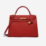 Hermès Kelly 32 Epsom Rouge Casaque Red Front | Sell your designer bag on Saclab.com