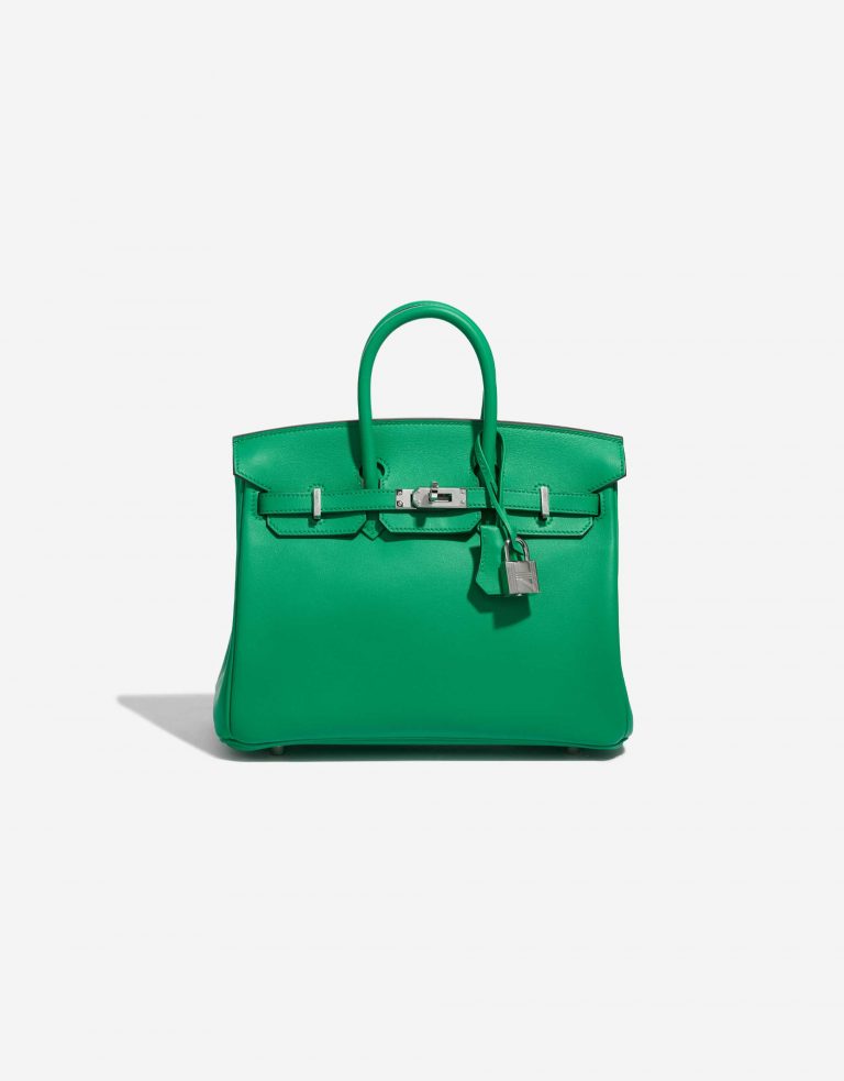 Pre-owned Hermès bag Birkin 25 Swift Vert Menthe Green Front | Sell your designer bag on Saclab.com