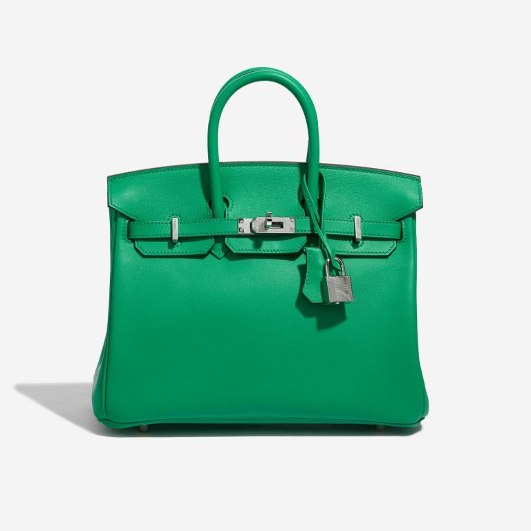 Pre-owned Hermès Tasche Birkin 25 Swift Vert Menthe Grün Front | Verkaufen Sie Ihre Designer-Tasche auf Saclab.com