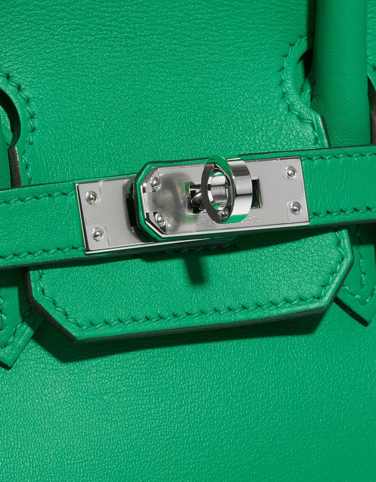 Pre-owned Hermès bag Birkin 25 Swift Vert Menthe Green Front | Sell your designer bag on Saclab.com