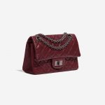 Chanel 2.55 Reissue 224 Lamb Dark Red Burgundy, Red Side Front | Sell your designer bag on Saclab.com
