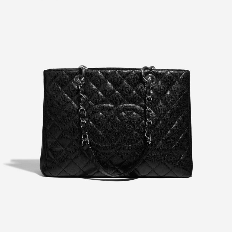 Pre-owned Chanel bag Shopping Tote GST Caviar Black Black Front | Sell your designer bag on Saclab.com