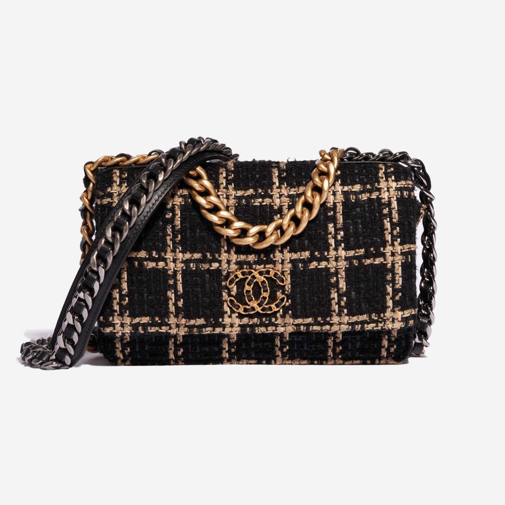 Chanel 19 WOC Tweed Black / Beige | SACLÀB