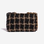 Pre-owned Chanel bag 19 WOC Tweed Black / Beige Beige, Black Back | Sell your designer bag on Saclab.com