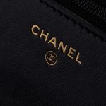 Pre-owned Chanel bag 19 WOC Tweed Black / Beige Beige, Black Logo | Sell your designer bag on Saclab.com