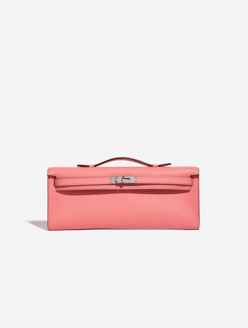 Pre-owned Hermès bag Kelly Cut Clutch Swift Rose d’Été Rose Front | Sell your designer bag on Saclab.com