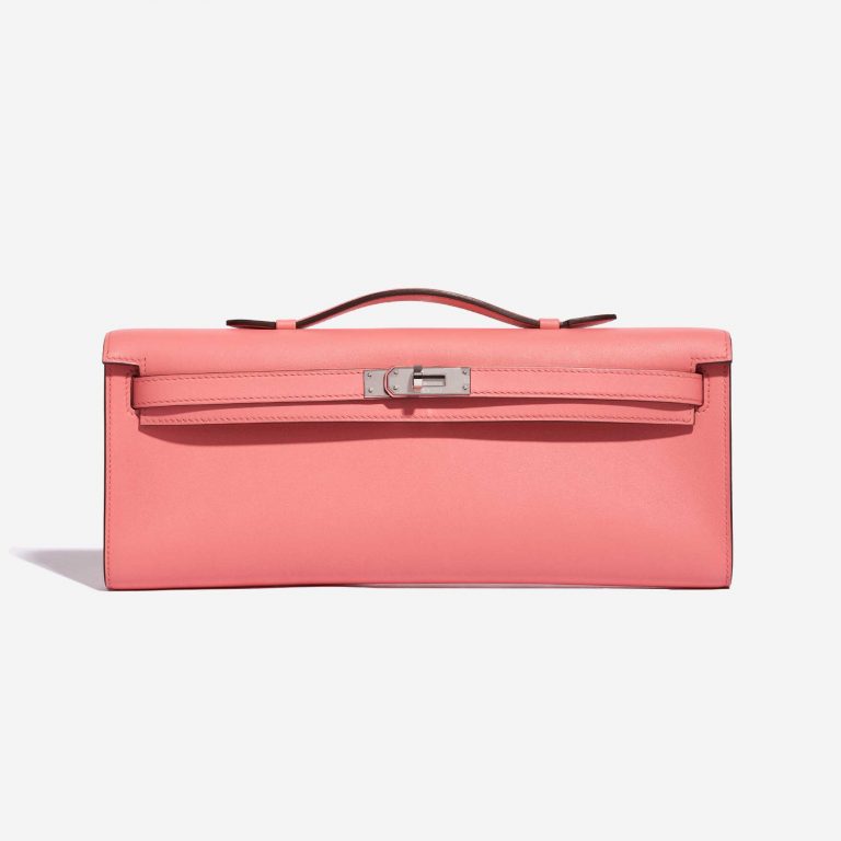 Pre-owned Hermès bag Kelly Cut Clutch Swift Rose d’Été Rose Front | Sell your designer bag on Saclab.com