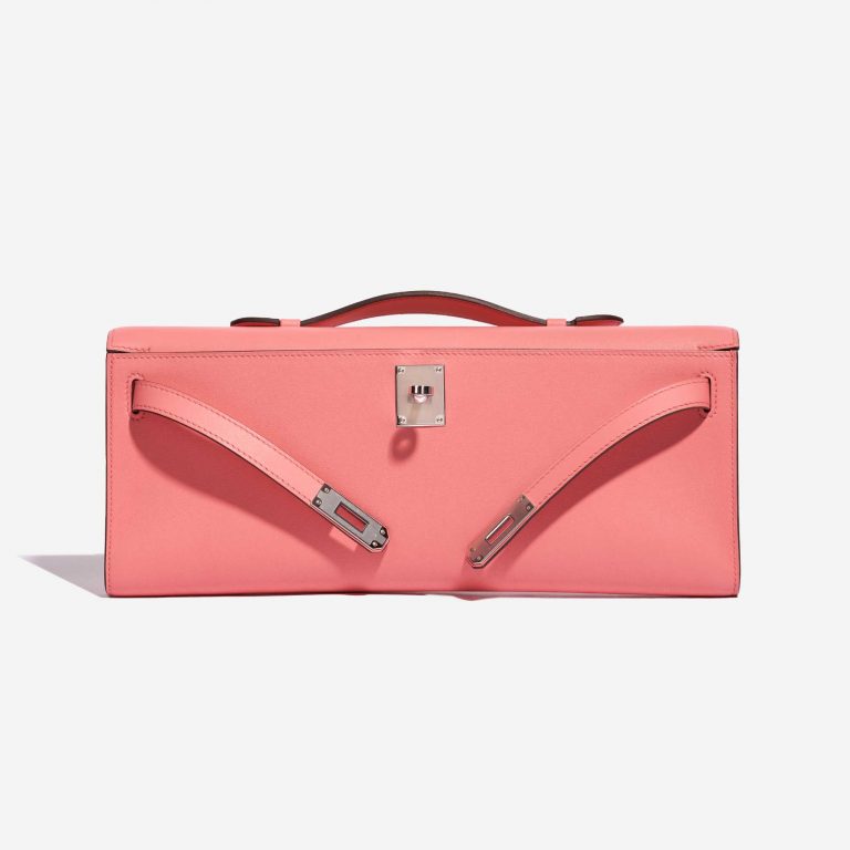 Pre-owned Hermès bag Kelly Cut Clutch Swift Rose d’Été Rose Front Open | Sell your designer bag on Saclab.com