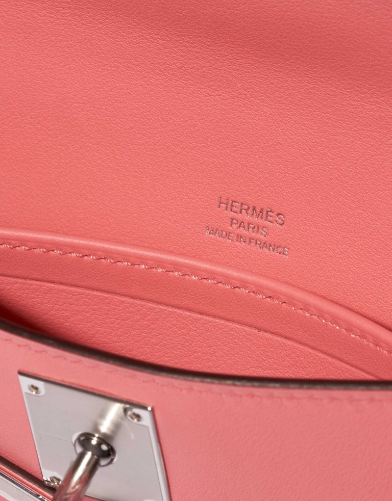 Pre-owned Hermès bag Kelly Cut Clutch Swift Rose d’Été Rose Logo | Sell your designer bag on Saclab.com